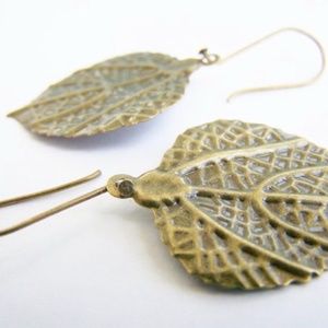 “Bronze Birch” Earrings - Lightweight detailed leaf earrings